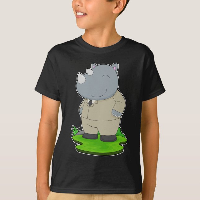 Rhino Groom Anzug Wedding T-Shirt (Vorderseite)