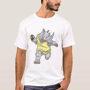 Rhino Handballspieler Handball Sport T-Shirt