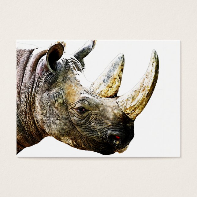 Rhino Head, weißer Hintergrund (Vorderseite)