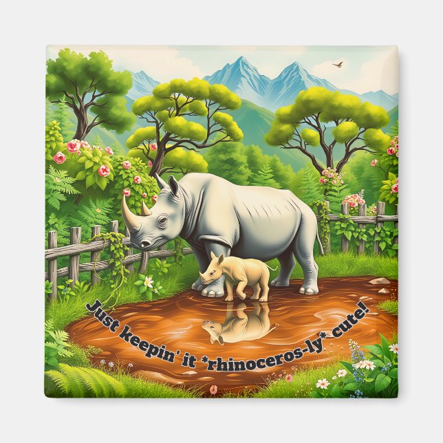 Rhino Liebe Magnet (Vorne)