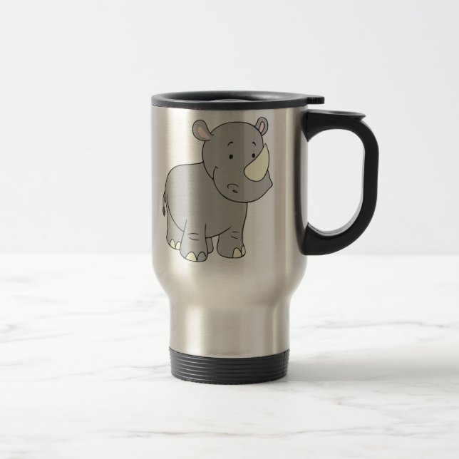 Rhino-Liebe-Reise-Tasse Reisebecher (Rechts)