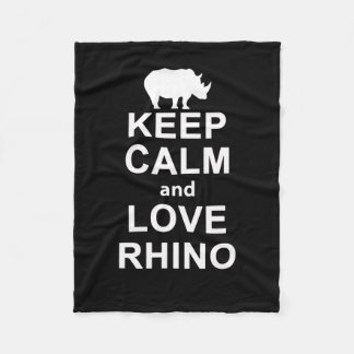 Rhino Lover Gift|Behaltend Ruhe und Liebe Rhino Fleecedecke