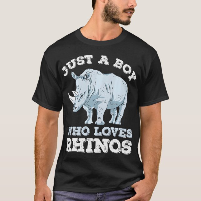 Rhino Lover Rhinoceros African Animal Safari Boy T-Shirt (Vorderseite)