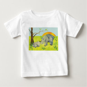 Rhino-Mama u. Baby T-shirt