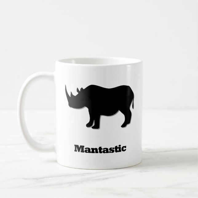Rhino Mantastic schwarz Kaffeetasse (Links)