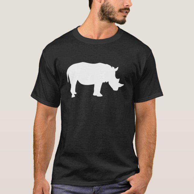Rhino mit Horn T-Shirt (Vorderseite)