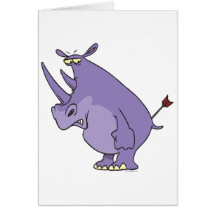 Rhino mit Pfeil im Hintern Cartoon