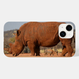 Rhino mit Schlamm auf dem Foto Case-Mate iPhone 14 Hülle