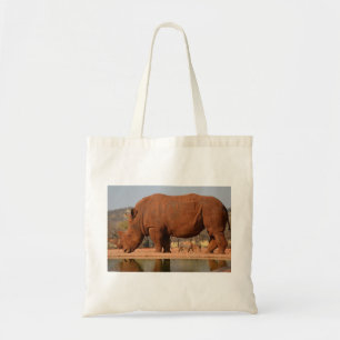 Rhino mit Schlamm auf dem Foto Tragetasche