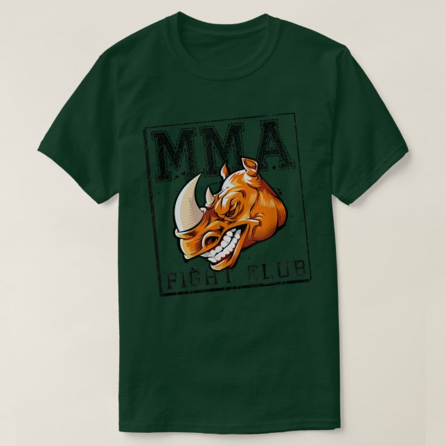 Rhino Mixed Martial Arts Mixed Martial Arts Kämpfe T-Shirt (Design vorne)