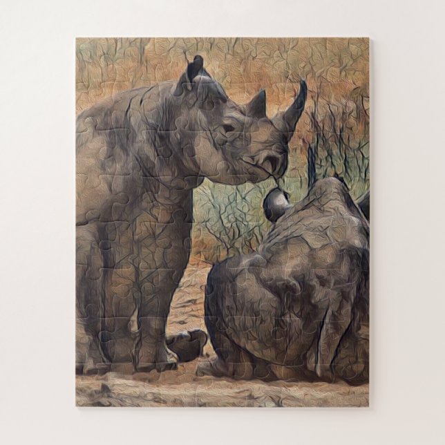 Rhino Oil Paint, Puzzle (Vertikal)