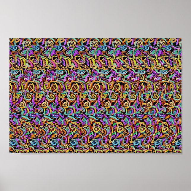 Rhino Party - 3D Print Poster (Vorne)