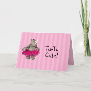 Rhino Pink Baby Shower lädt Card ein Einladung