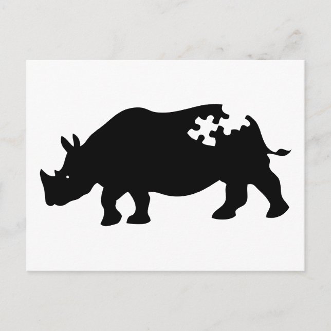 Rhino Postcard Postkarte (Vorderseite)