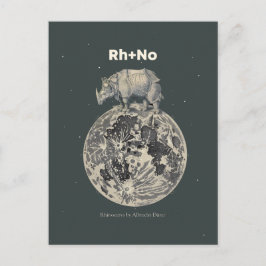 Rhino Postkarte