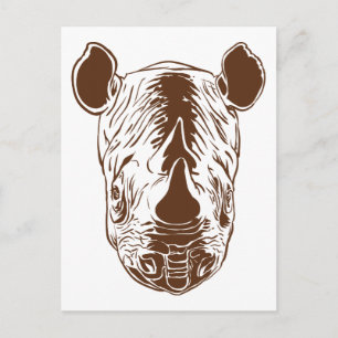 Rhino Postkarte
