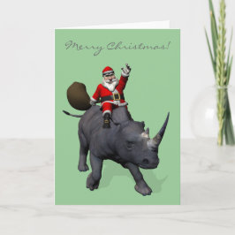 Rhino Rhinocero Feiertagskarte