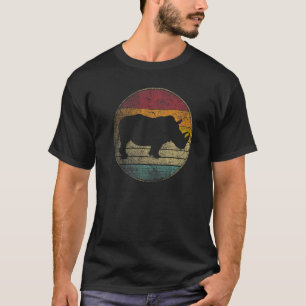 Rhino Rhinoceros Liebe Sun Retro Vintag 70er 80er T-Shirt