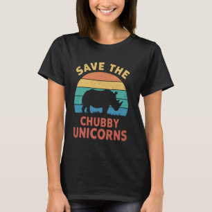 Rhino Rhinoceros Rettete Chubby Unicorns Tier R T-Shirt