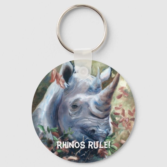 Rhino, Rhinos-Regel! Schlüsselanhänger (Vorderseite)