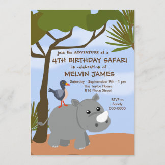 Rhino Safari Einladung