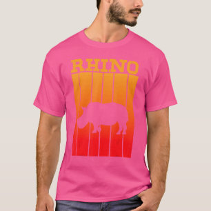 Rhino Shadow Silhouette bei Sonnenuntergang T-Shirt