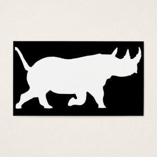 Rhino Silhouette, rechts, schwarz Hintergrund