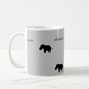 Rhino-Silhouettemuster Kaffeetasse