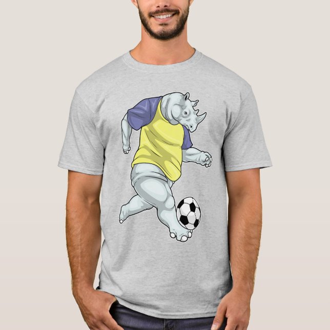 Rhino Soccer player Soccer T-Shirt (Vorderseite)
