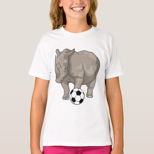 Rhino Soccer player Soccer T-Shirt (Vorderseite)