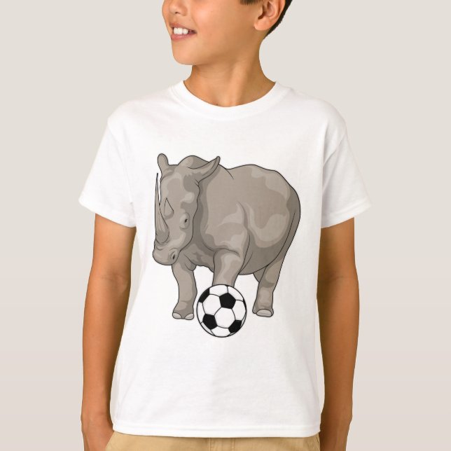 Rhino Soccer player Soccer T-Shirt (Vorderseite)