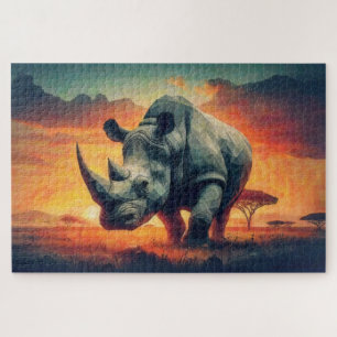 Rhino Sunset Safari Puzzle