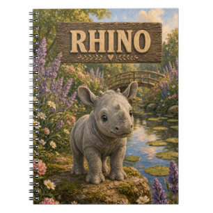 Rhino Süßes Baby-Geschichtenbuch-Nursery-Tier Notizblock