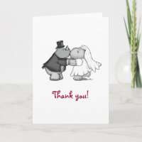 Rhino und Hippo Vielen Dank für Ihre Grußkarte