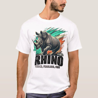 Rhino Vibes - Fierce, furchtlos, frei T-Shirt