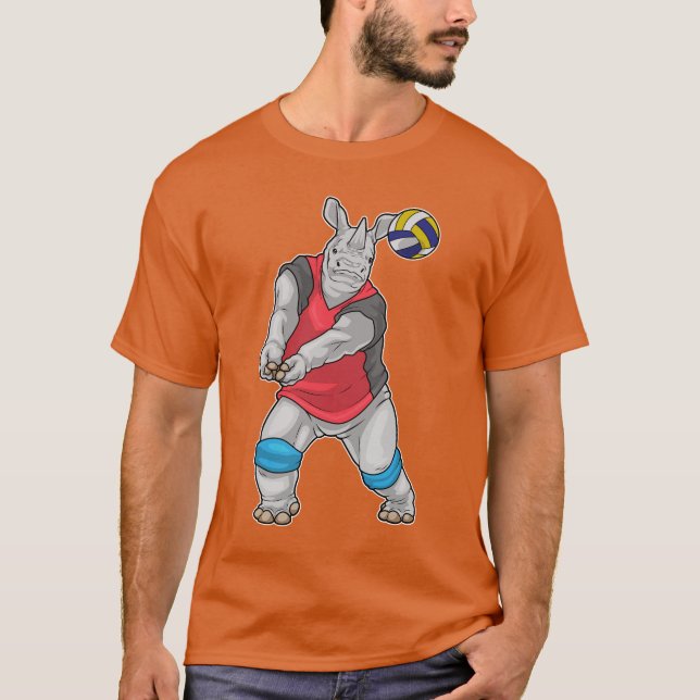 Rhino Volleyball-Spieler Volleyball T-Shirt (Vorderseite)