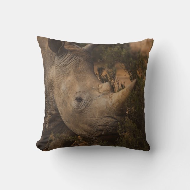 RHINO WILD TIERE KISSEN (Vorderseite)