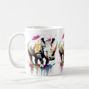 Rhino Wildlife & Nature Water Color Set Kaffeetasse