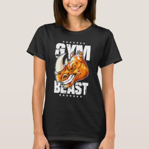 Rhino Workout Fitness Biest Bodybuilding Gym Quote T-Shirt