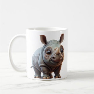 Rhino-Zeichentrickdesign für einen schönen Cartoon Kaffeetasse