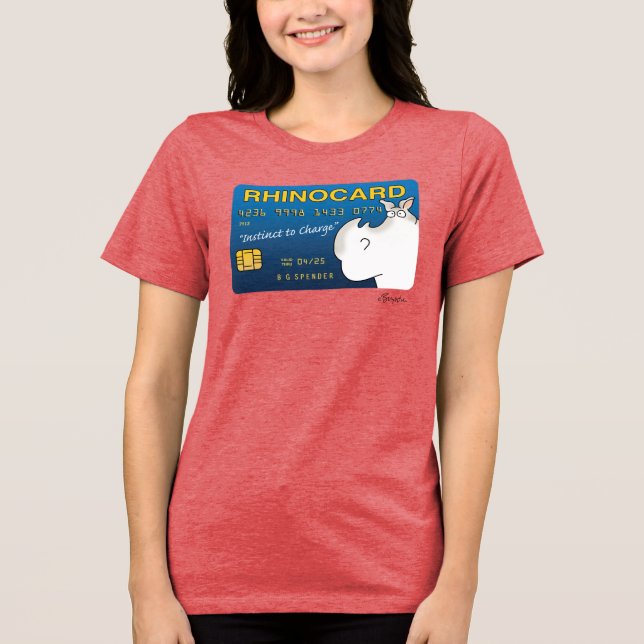 RHINOCARD: INSTINCT TO CHARTA von Sandra Boynton Tri-Blend Shirt (Vorderseite)