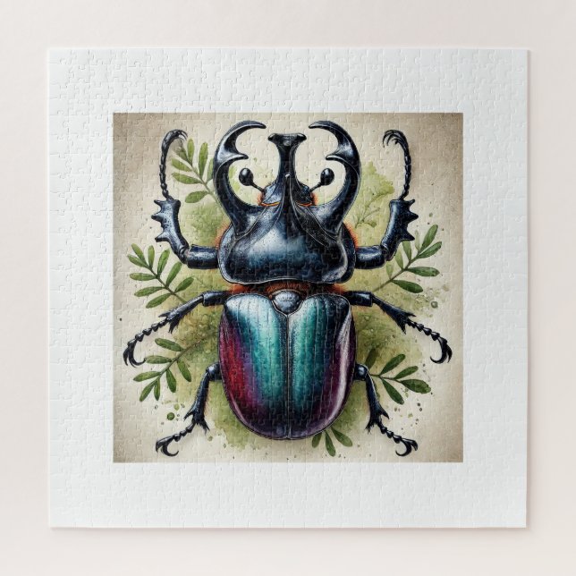 Rhinoceros Beetle 310824IREF209 - Watercolor Puzzle (Vertikal)