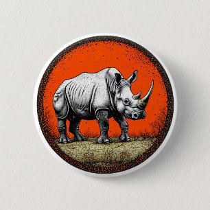 Rhinoceros Button