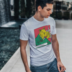 Rhinoceros Drink Tierisches Comic T-Shirt