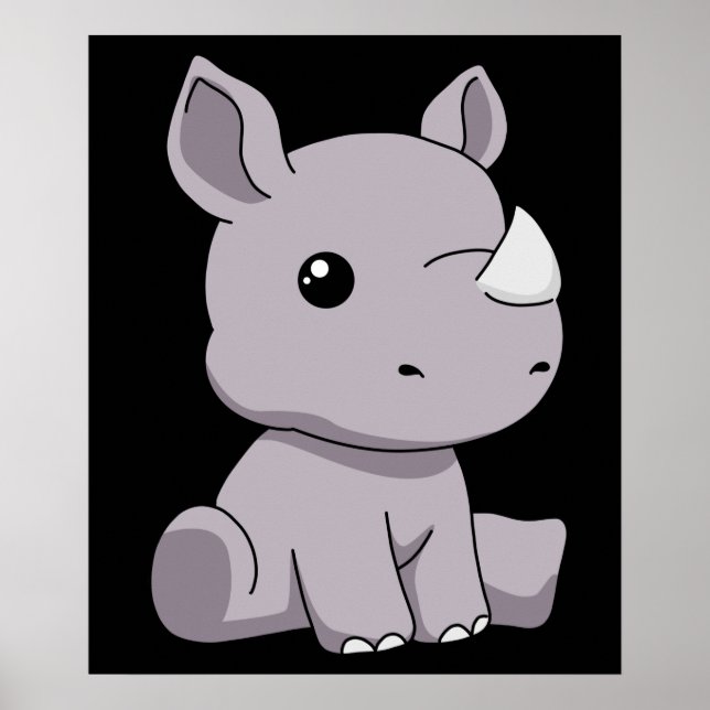 Rhinoceros gibt Kindern Rhino Geschenke Rhinoceros Poster (Vorne)