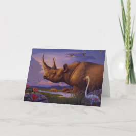 Rhinoceros Grußkarte Karte