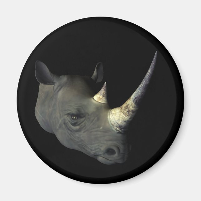 Rhinoceros Head Magnet (Vorne)
