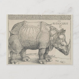 Rhinoceros, Holzschnitt von Albrecht Durer Postkarte
