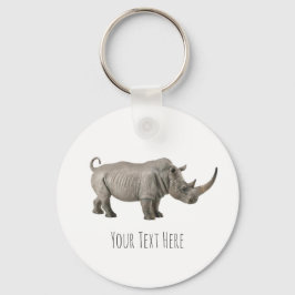 Rhinoceros Illustration Rhino Benutzerdefinierte M Schlüsselanhänger