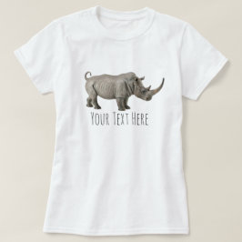 Rhinoceros Illustration Rhino Benutzerdefinierte M T-Shirt
